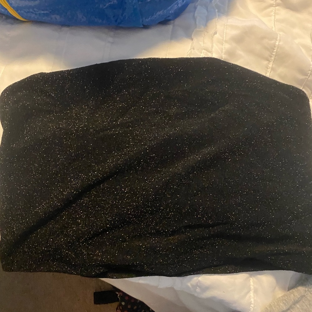 Black Sparkly Tube Top